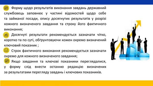 Щорічне оцінювання результатів службової діяльності держслужбовця