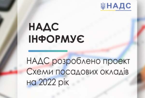 Проект Схеми посадових окладів на 2022 рік від НАДС