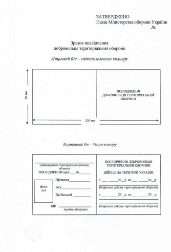 Контракт добровольця тероборони: відома форма та зміст