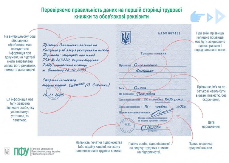 Перевірте трудову книжку перед скануванням: на які елементи звернути увагу? (Інфографіка)
