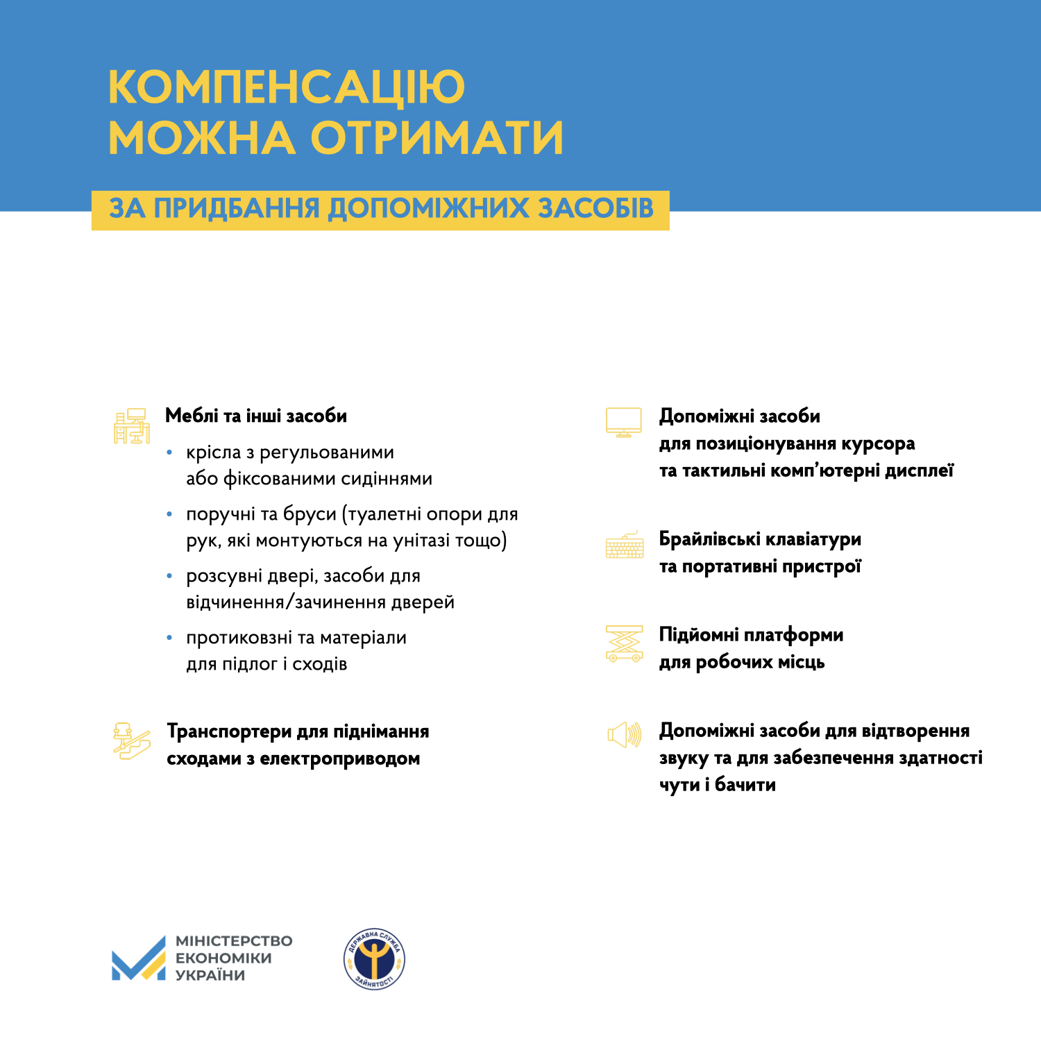 Роботодавцям компенсують до 100,5 тис грн за облаштовані робочі місця для працівників з інвалідністю, — постанова КМУ