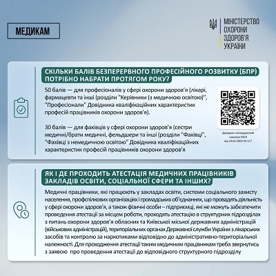 Як працюватиме новий Порядок атестації працівників охорони здоров’я