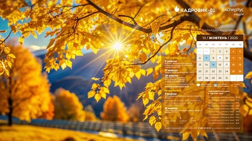 Виробничий календар на жовтень 2025