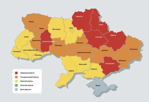 Регіони, які виходять з  Регіони, які виходять з