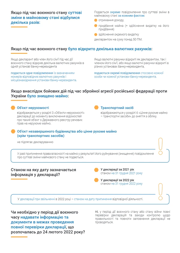 Подавати декларації, повідомлення про суттєві зміни в майновому стані та повідомлення про відкриття валютного рахунку в банку-нерезиденті під час війни не обовязково, — НАЗК