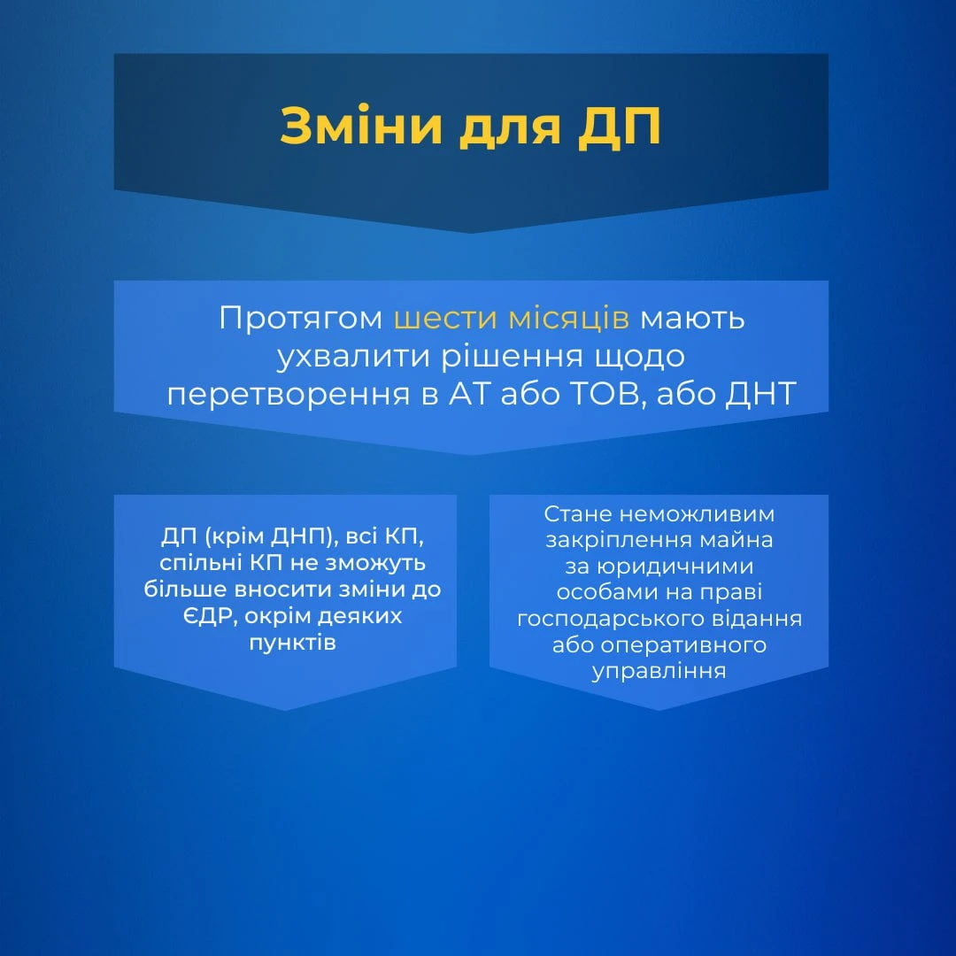Зміни форм власності: що буде з держпідприємствами (інфографіка)