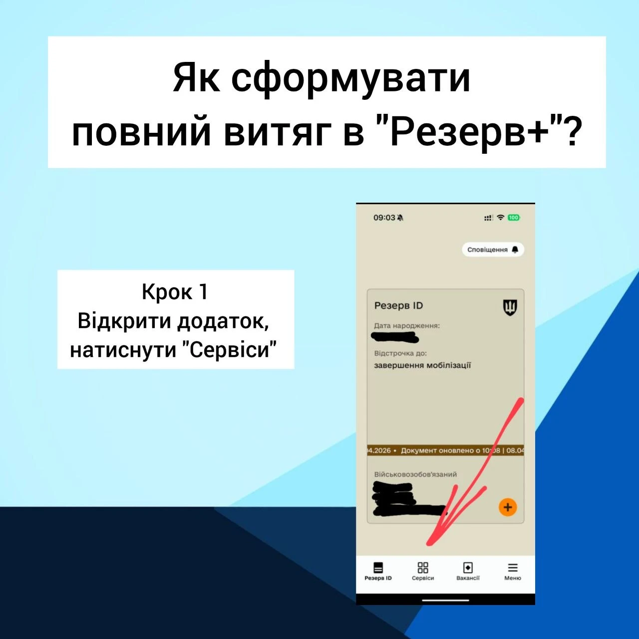 Витяг у «Резерв+»: інструкція із формування (інфографіка)   