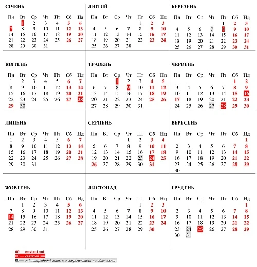 Вихідні дні 2019: їх буде понад сотню Вихідні дні 2019: їх буде понад сотню